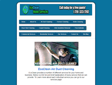 Tablet Screenshot of ecocleanhomeservices.com